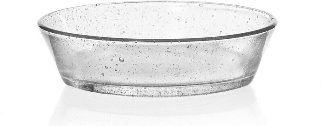 Servierplatte Bollo rund 12cm klar, aus Kristallglas