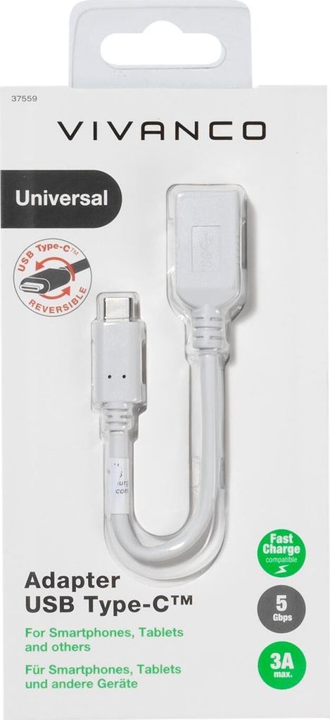 Adapter USB Type-C <-> USB 3.1 A-Buchse, 0,1m (37559)