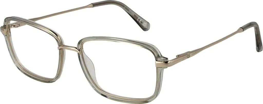Monture optique Guess GU50099 rectangulaire vert mat taille 54 mm