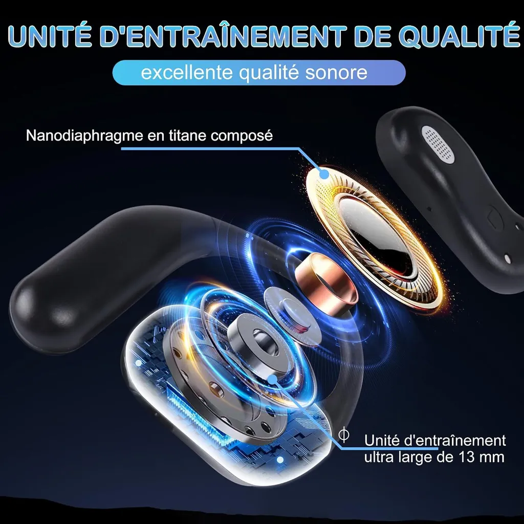 Offerta Cuffie Bluetooth 5.4 DT5.0: Suono Stereo e LED Grigio IPX5 - 9