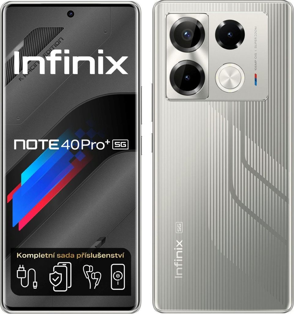 Infinix Note 40 PRO+ 5G 12GB/256GB Racing Grey Image du produit 
