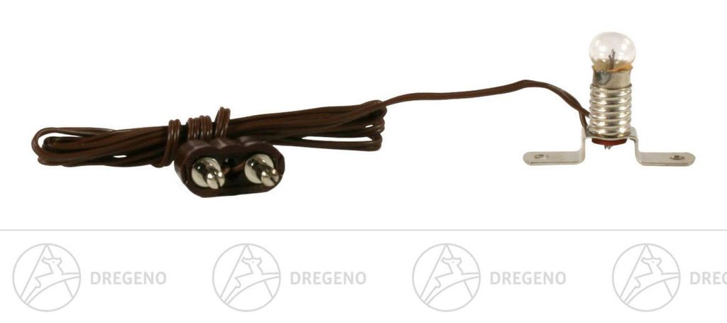 Ersatzteile & Bastelbedarf Stegfassung E5,5 mit 3,5V Lampe Stecker und Kabel NEU