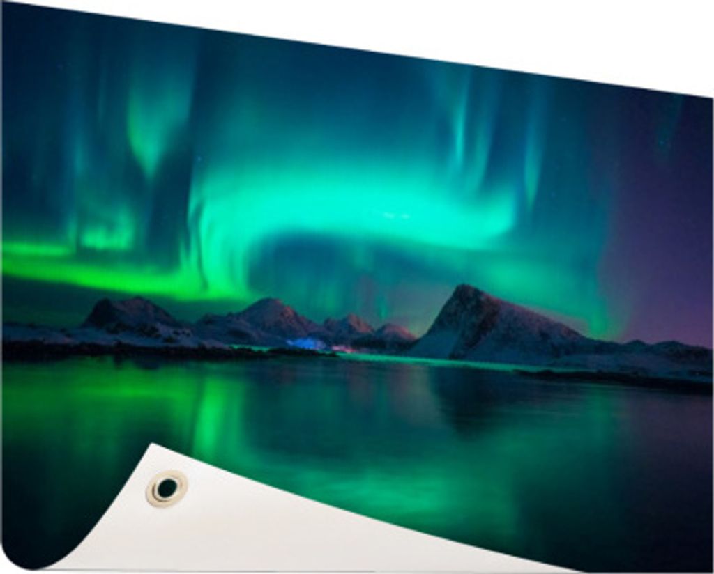 Gartenposter - 60x40 cm - Nordlicht auf den Lofoten in Norwegen - Modernes Wandbilder - Natur