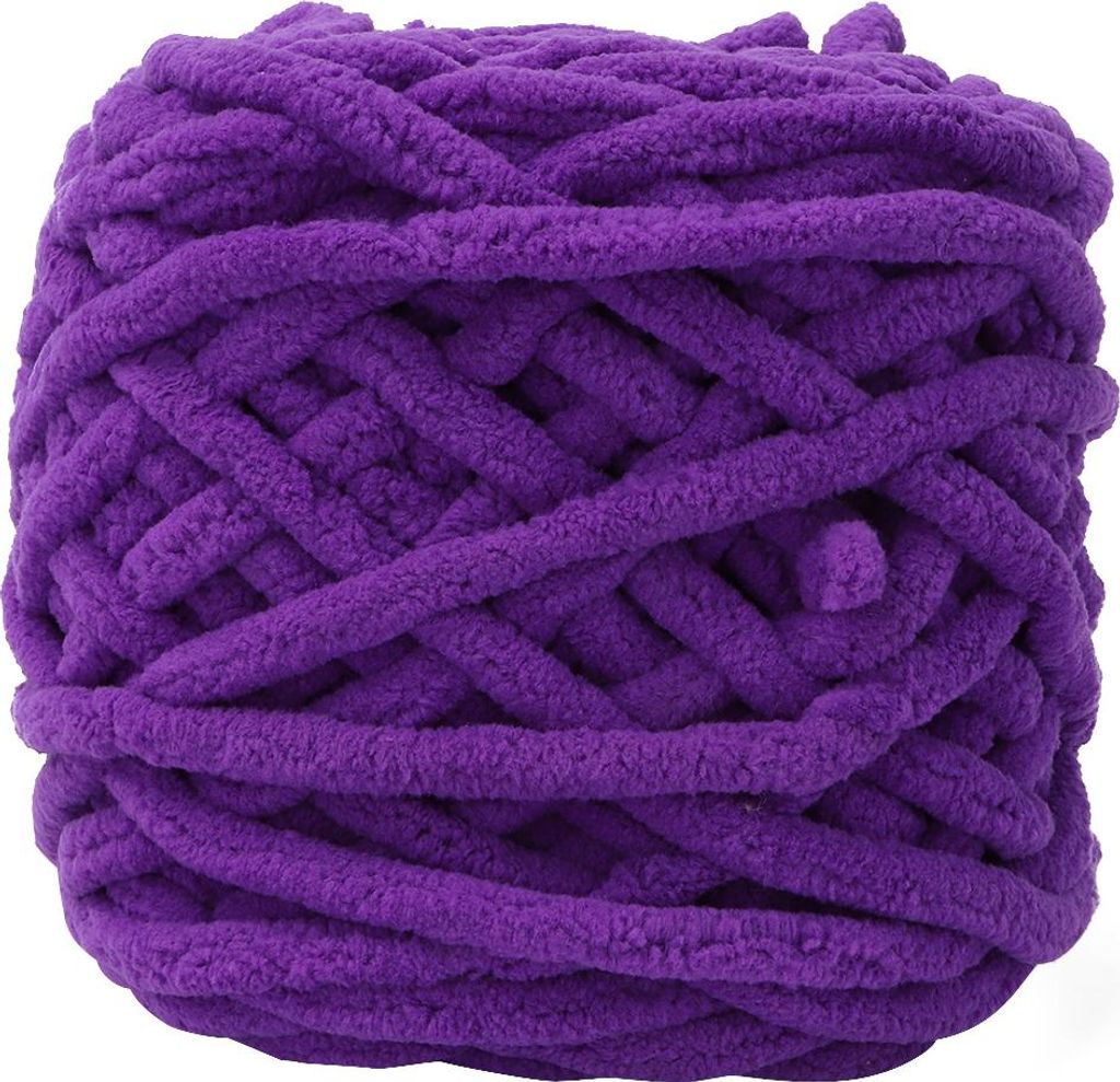 Einzelne dicke Eisstreifen-Garnnadel, gestrickt, gewebte Decke, Slipper-Linie (lila)