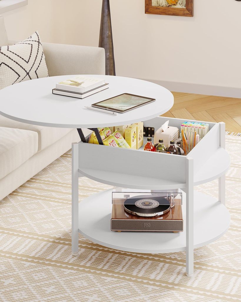 KIMENICH Couchtisch Rund, Höhenverstellbarer Couchtisch mit Produktbild 