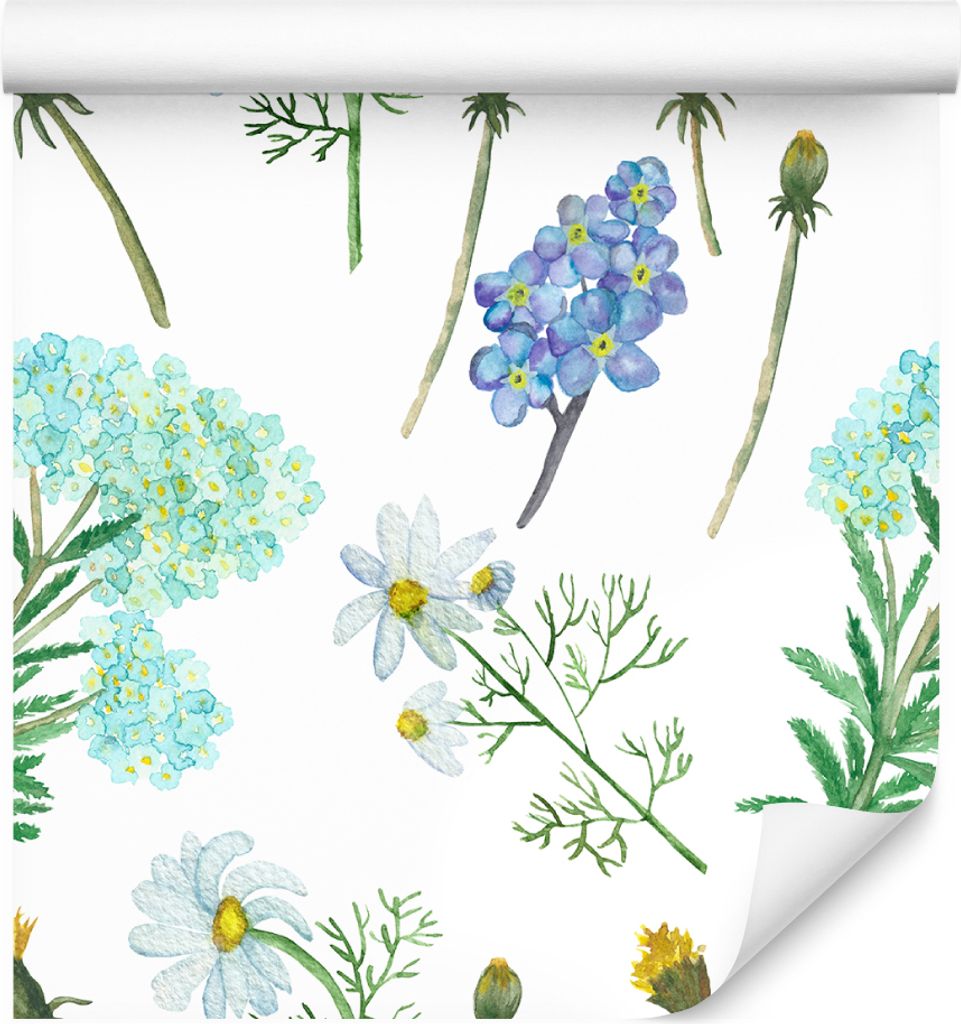 10m VLIES TAPETE Rolle Natur Blumen Flora Pflanzen Wiese Feldblumen XXL