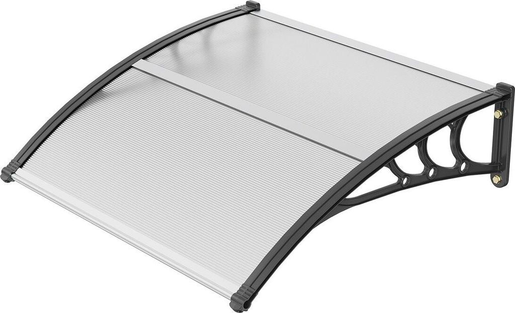 Window Door Awning Canopy 40" x 40", UPF 50+ Polycarbonate Entry Door Outdoor Window Awning Exterior, Front Door Overhang Awning for Sun Shutter, U...