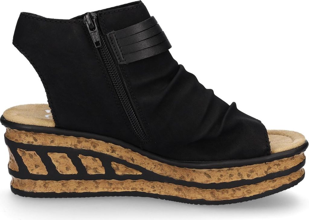 Rieker Damen Keilsandalette schwarz Produktbild 56