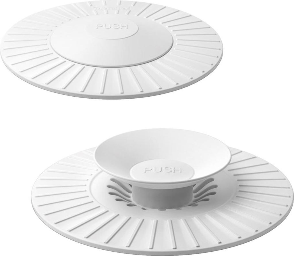 metaltex Universal Abfluss-Abdeckung Silikon weiß