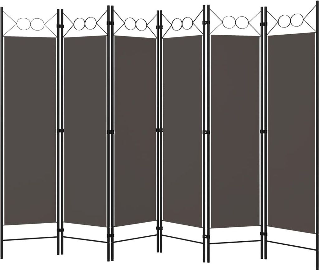 vidaXL 6 pezzi divisorio antracite 240 x 180 cm Immagine del prodotto 