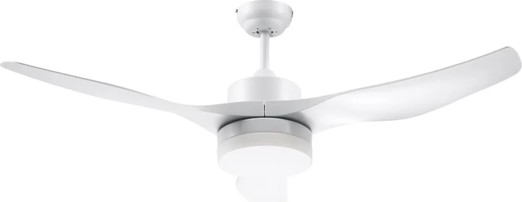 Ventilateur de Plafond avec Éclairage LED Réversible Aosom 6 Vitesses Blanc