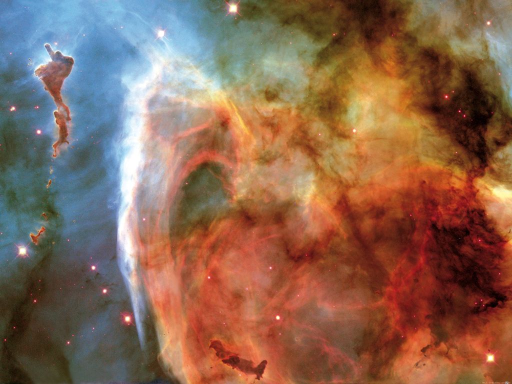 Der Weltraum Kunstdruck Bild - Schlüssellochnebel Im Sternbild Carina (60 x 80 cm)