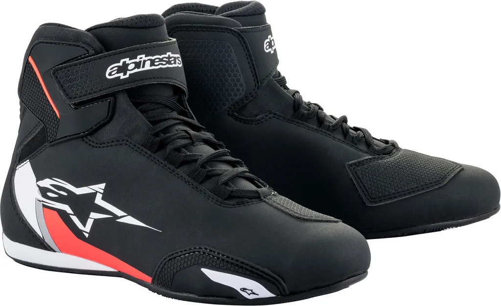 Baskets Moto Alpinestars Sektor Noir et Rouge Homme Homologuées CE