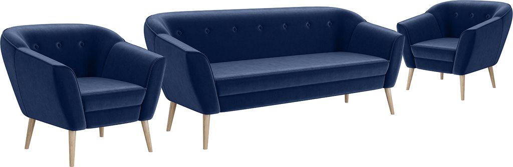 MEBLINI Mini Sofa Set 3-1-1 für Wohnzimmer - Mini Lounge für fünf Personen - Küchensofa - Sofa Klein - Sitzgarnitur - Polstergarnitur - Sofagar...