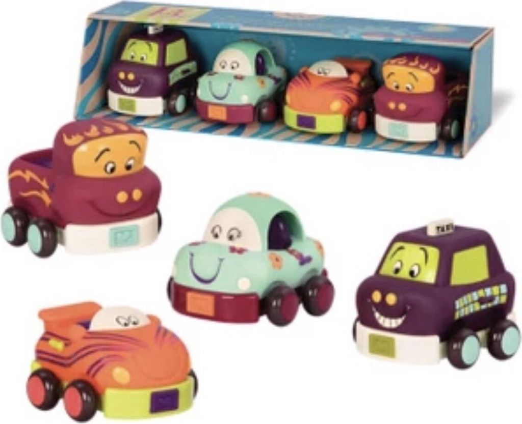 B. Toys Wheeee-Is Soft car - Satz mit 4 Autos