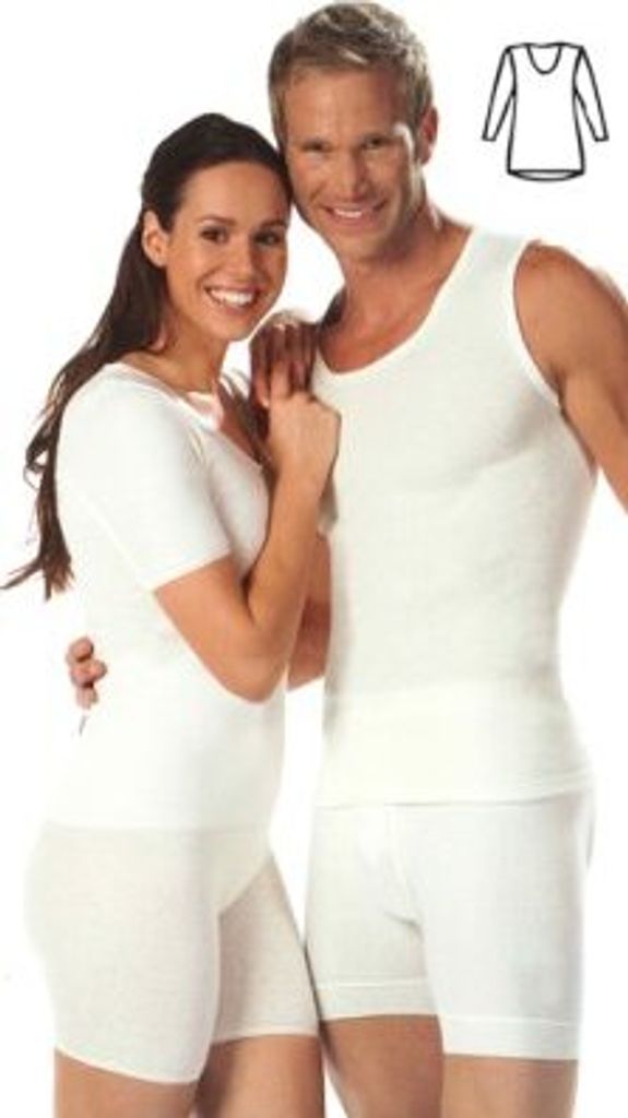Feinwäsche Soft Damen-Hemd, 1/1 Arm 40% Angora ohne Spitze natur>>>>Gr. L