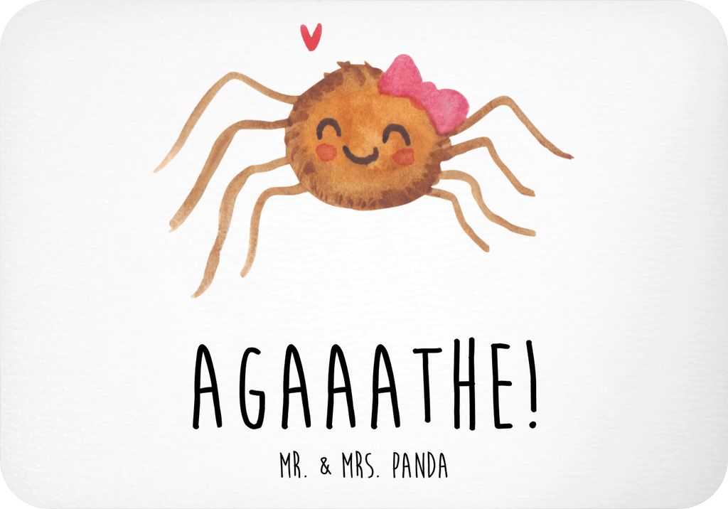 Mr. & Mrs. Panda magnet Spinne Agathe Freude - Weiß - Geschenk, Kühlschrankmagnet, zettelhalter, Notizhalter, Trend, whiteboardmagnet, Viraler Hi...