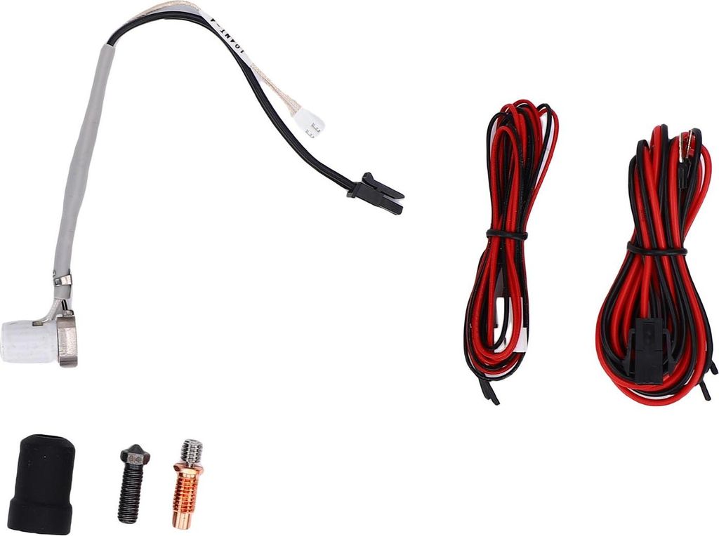 Hotend-Kit für 3D-Drucker: Ersatz für Voron 60W Keramik-Heizring, 0,4 mm Düse aus gehärtetem Stahl, Bimetall-Düsenhals.