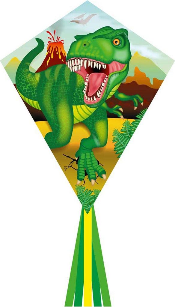 Kinderdrachen HQ Eddy 70 T-Rex 102119 Grün 58 x 70 cm + 250 Produktbild 