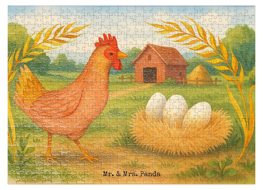 Mr. & Mrs. Panda Puzzle Huhn Stolz Design 551 Teile - Weiß - Geschenk, Spruch, Magie, Bauernhof, Geburt, 1000, Eier, Puzzlespiel, Hof, 2000, 1500,...