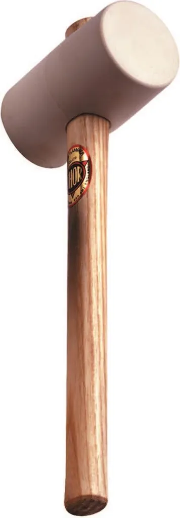 THOR Martello in Gomma Bianca con Manico in Legno 300g Ø54mm Originale