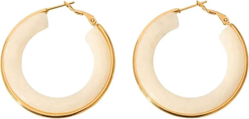 Orecchini Minimalisti Violeta Bianco KP38261 | Eleganza Moderna