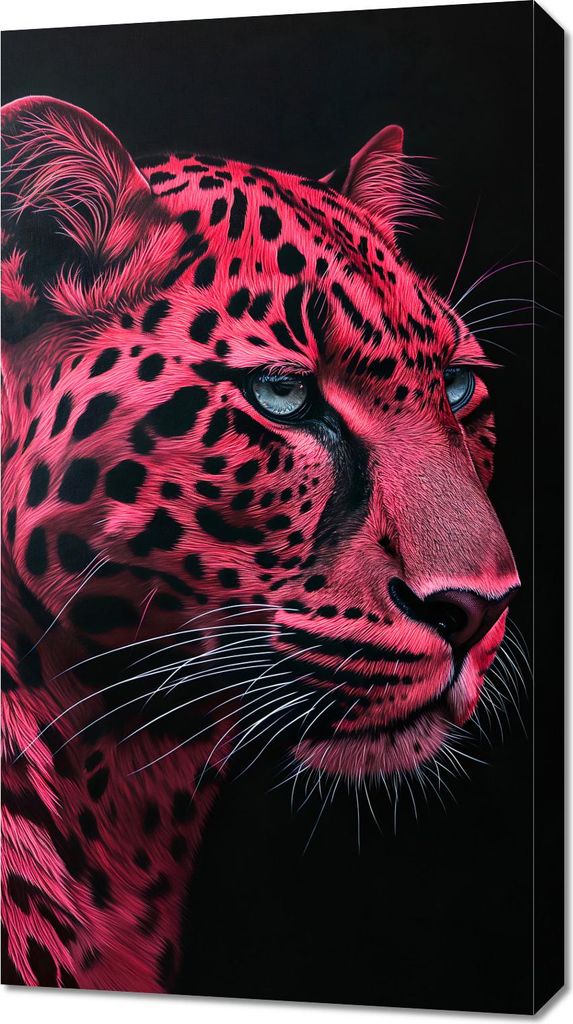 Bild 50x90cm Scharlachroter Jaguar