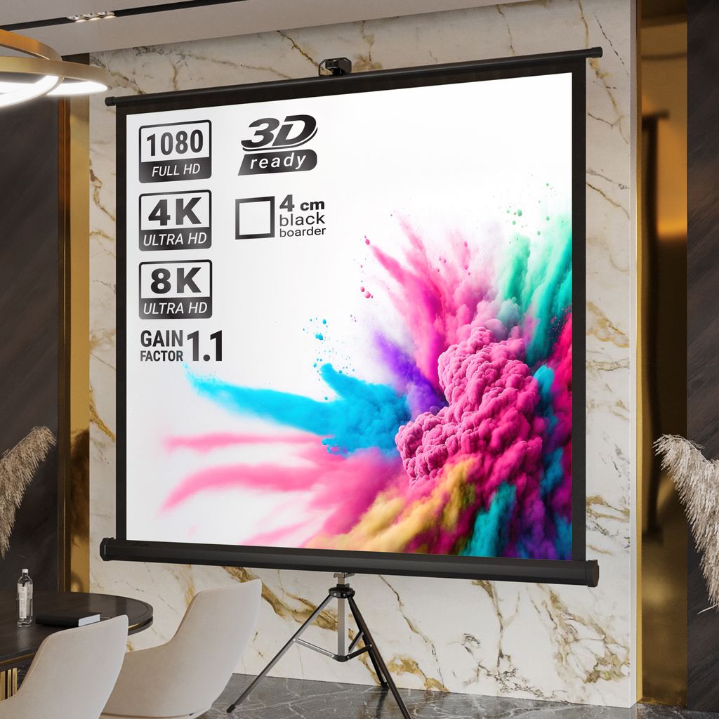 PANTERA | Stativleinwand | 200 x 200 cm | 111" | 1:1 | Produktbild 
