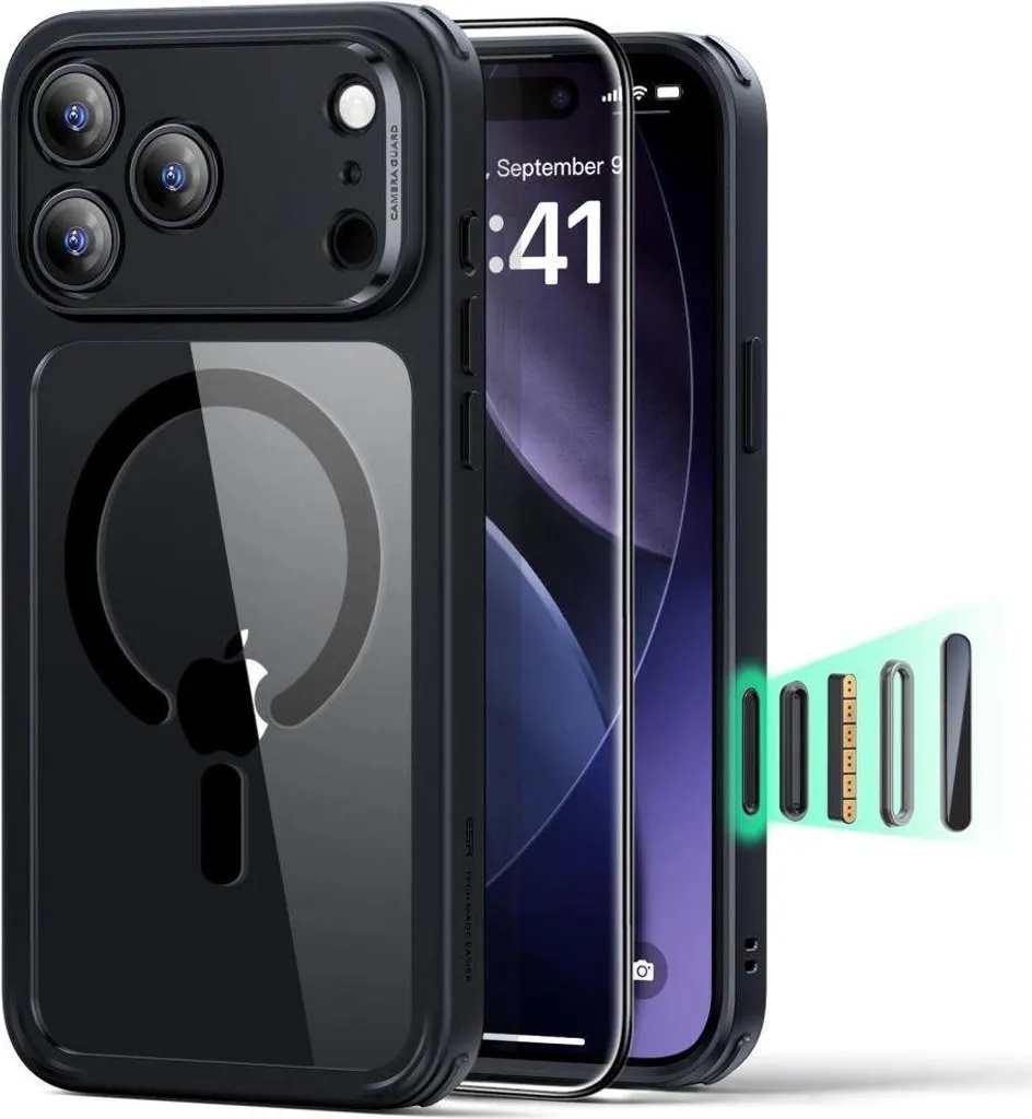 OFFERTA Set ESR iPhone 17 Pro MagSafe + Vetro 9H - Protezione Totale