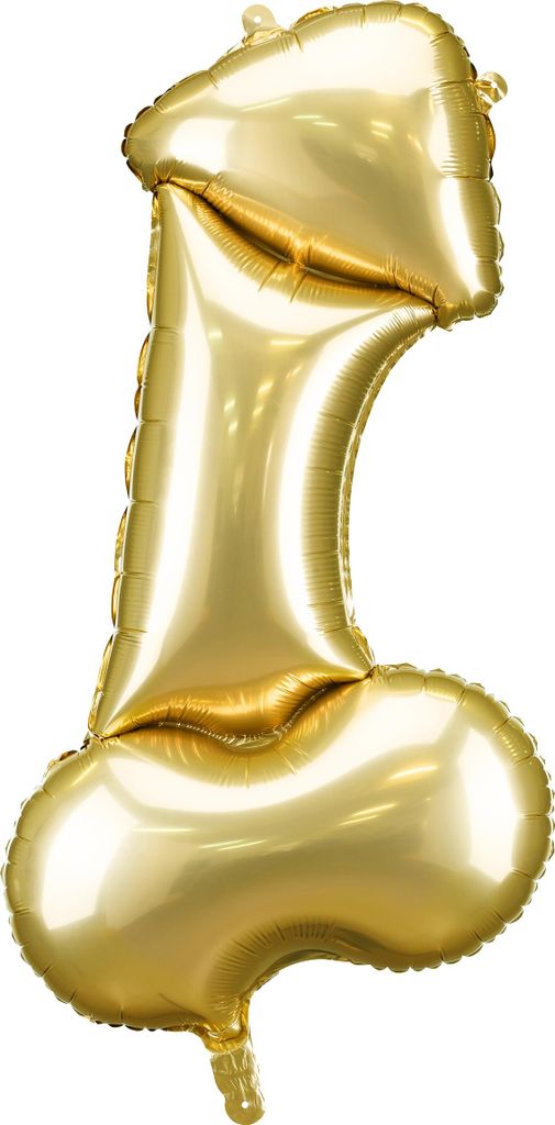 Folienballon in längliche Formform, Gold, 88 cm - Einheitsgröße