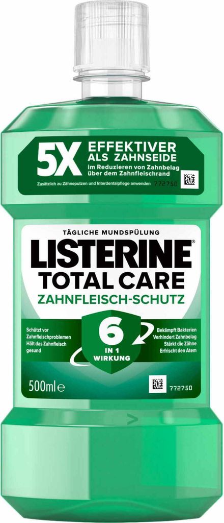 Listerine Mundsplung Total Care Zahnfleisch-Schutz (500ml Flasche) + usy Block