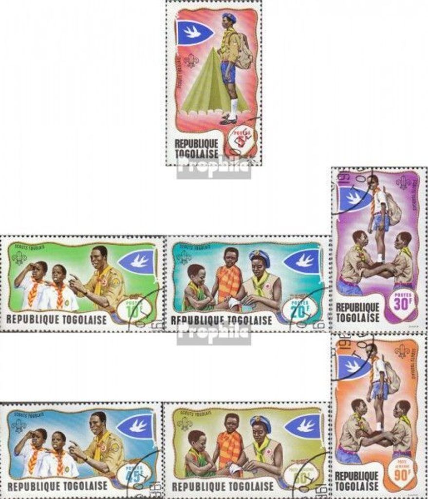 Briefmarken Togo 1968 Mi 672A-678A (kompl.Ausg.) gestempelt Pfadfinder