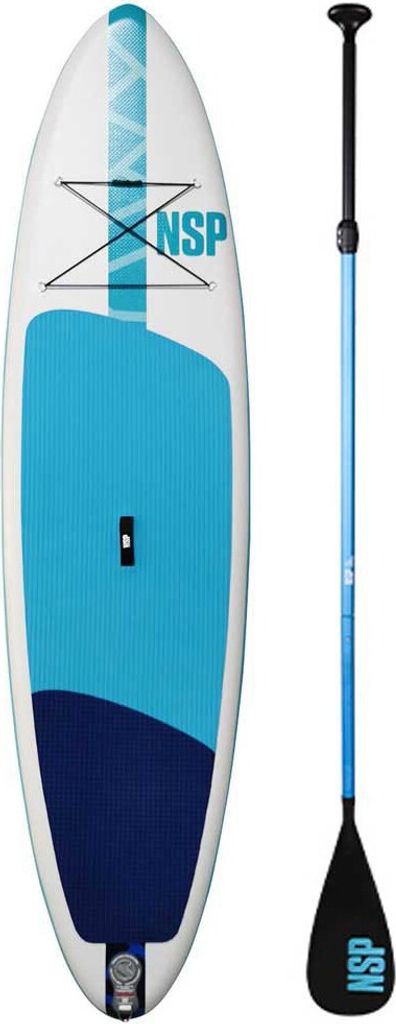 Nsp O2 Allrounder Lt 11 ́6 ́ ́ Aufblasbares Paddle-surf-set Weiß,Blau 350.5 cm / 84 cm Weiß,Blau 350.5 cm