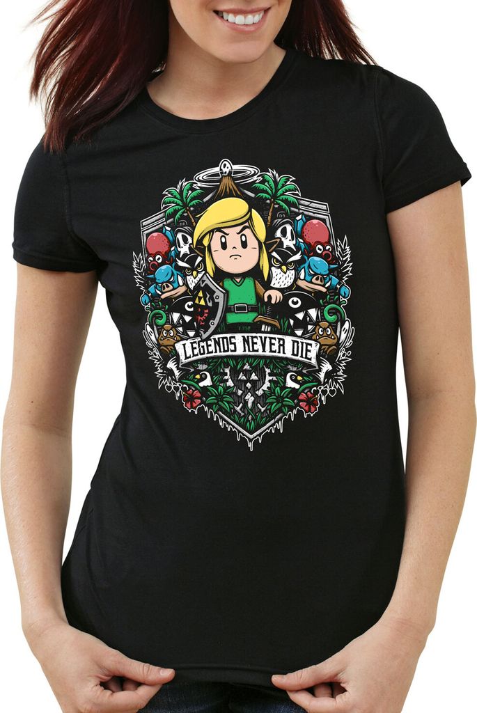 style3 Cocolint Legend Damen T-Shirt awakening switch hyrule, Farbe:Schwarz, Größe:2XL