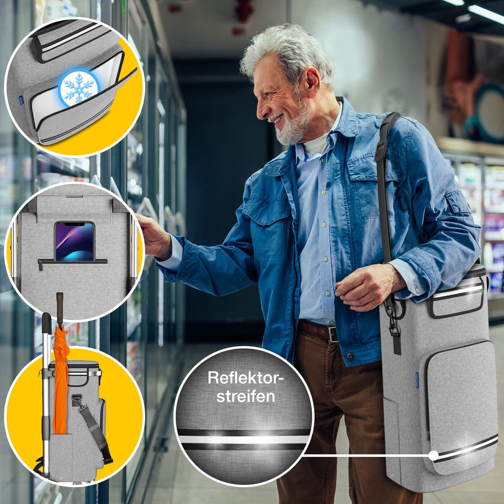maxVitalis Einkaufstrolley klappbar, Einkaufswagen mit Produktbild 5