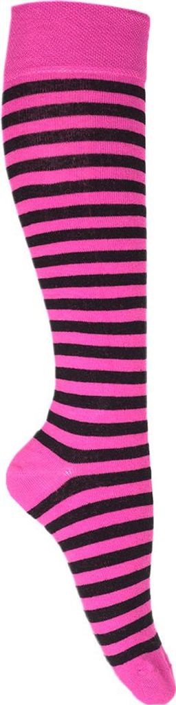 Ringelstrümpfe Ringelsocken Kniestrümpfe pink schwarz 43/46 Produktbild 