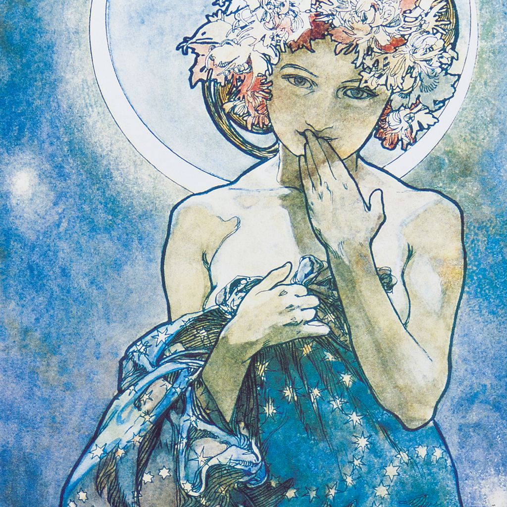 Alphonse Mucha Kunstdruck Bild - Der Mond, 1902 (70 x 70 cm)