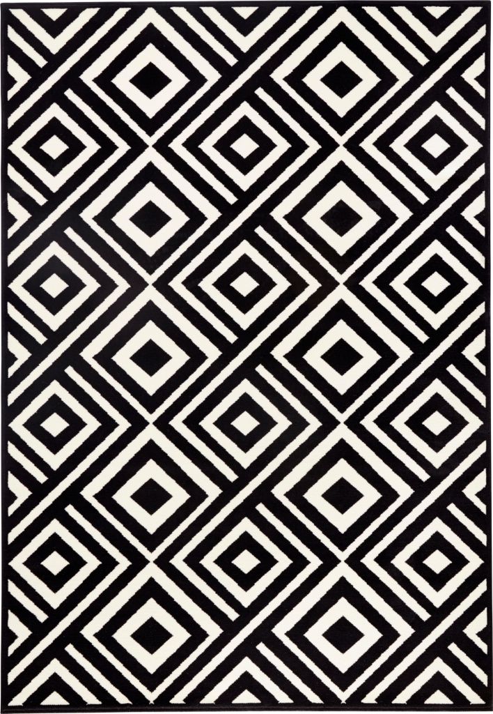 Hanse Home Capri Kurzflor Teppich Art Schwarz Creme Produktbild 