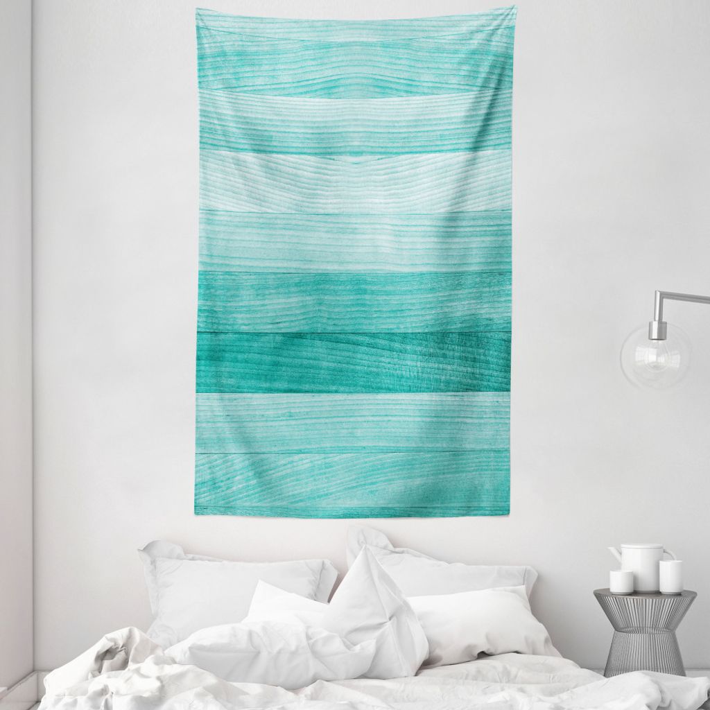 ABAKUHAUS Türkis Wandteppich und Tagesdecke, Osterferien Theme aus Weiches Mikrofaser Stoff Waschbar ohne Verblassen Digitaldruck, 140 x 230 cm, T...