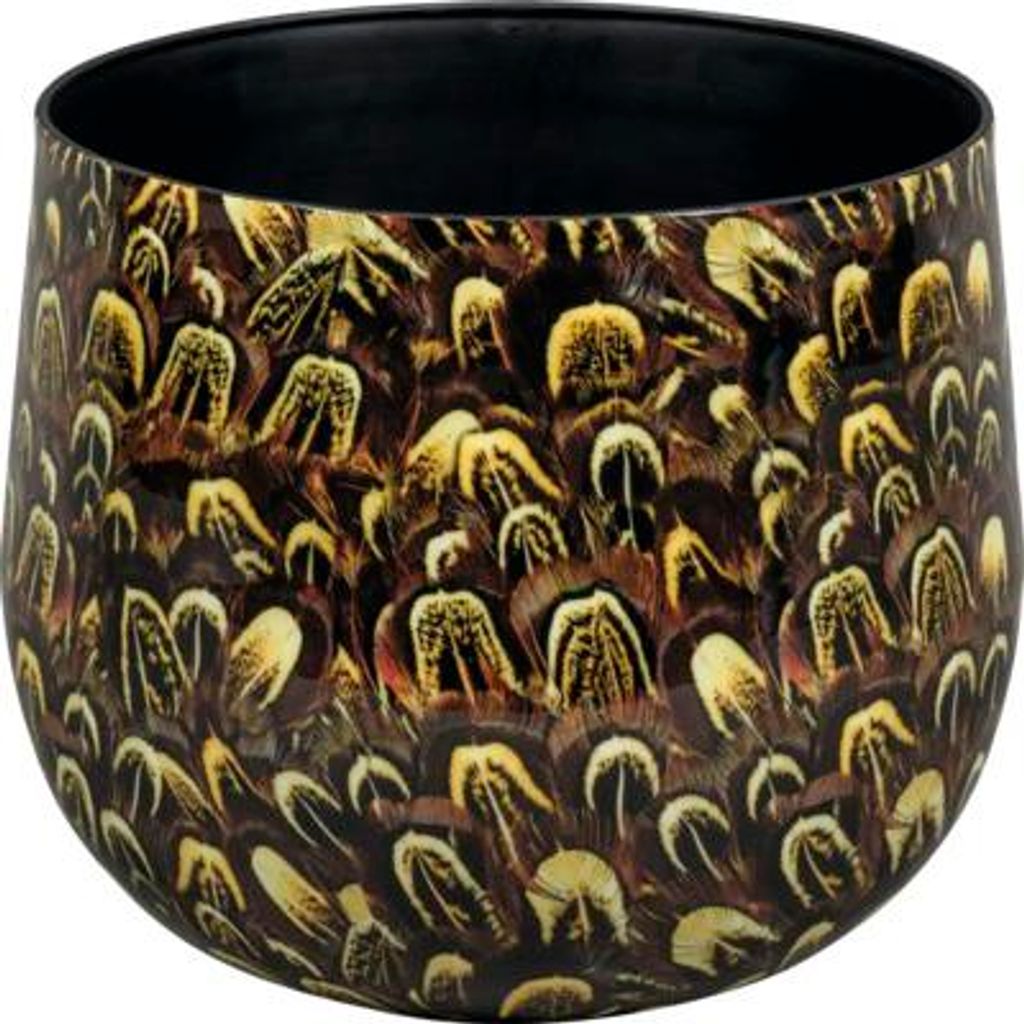 Blumentopf Passion for Pottery Metall Ø 20 cm 20 x 20 x 18 cm braun