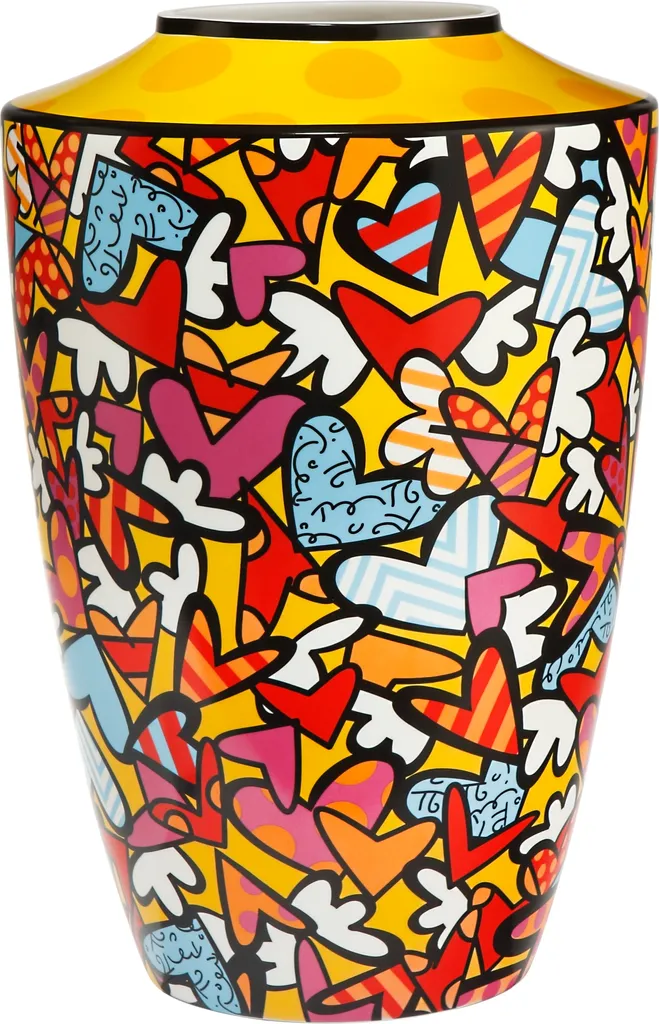 Statue Pop Art Goebel Romero Britto en porcelaine décorative pour intérieur