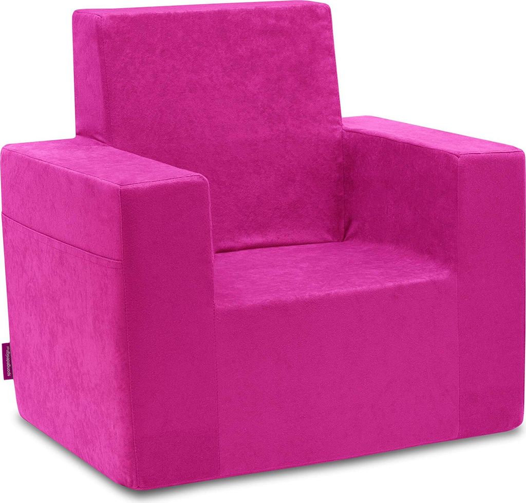 Badum - Kindersessel ab 2 Jahre, Bezug, Griff, Tasche, Geschenkidee - Pink