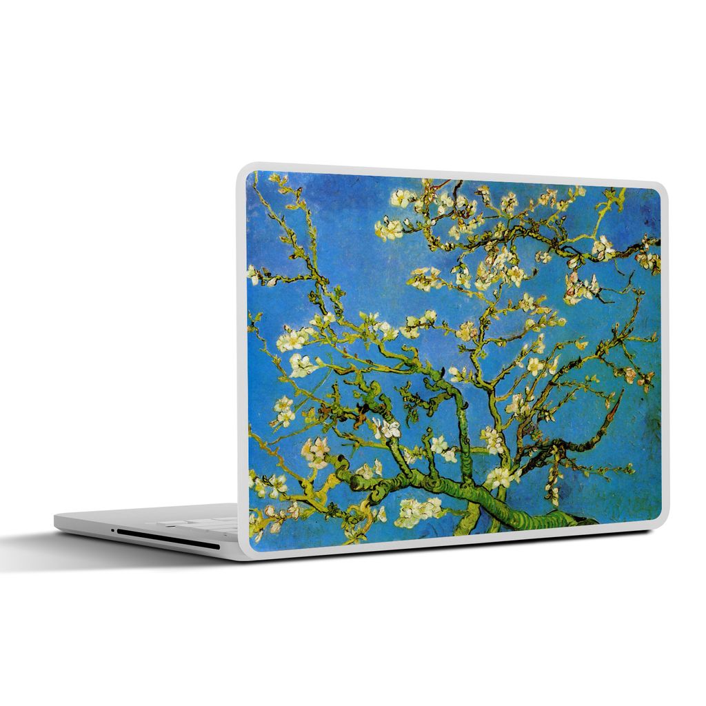 MuchoWow Laptop Aufkleber Sticker Cover Mandelblüte - Vincent van Gogh 32.5x23.5 cm - Sticker für Laptop - Selbstklebend