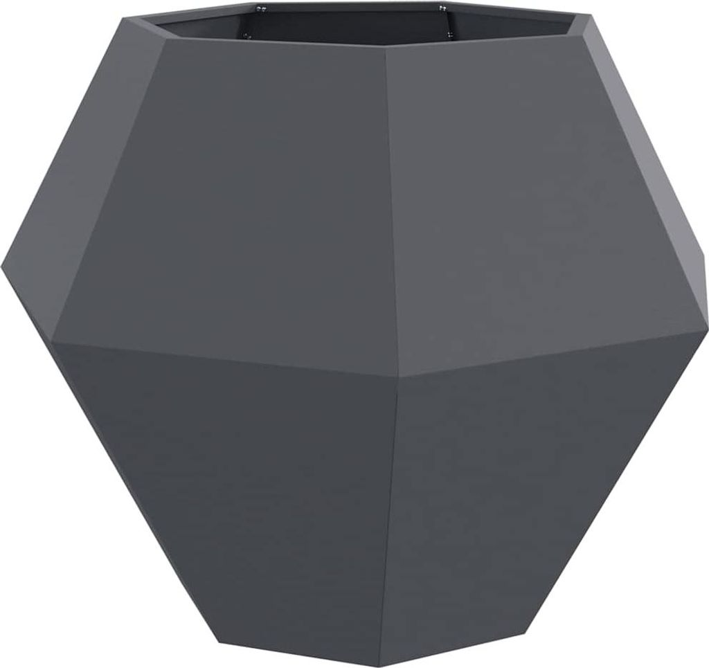 "WINTER SALE"Pflanzkübel - Blumenkasten - Anthrazit 100 x 100 x 80 cm Stahl - Beete Einfacher Aufbau NEU6342595