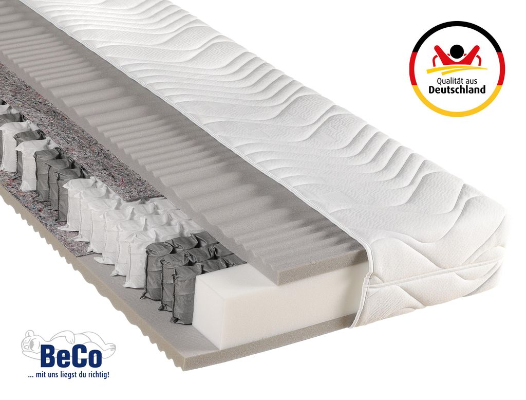 BeCo Maxima Plus, Taschenfederkern, 160 x 200 cm, H2, 22 Produktbild 