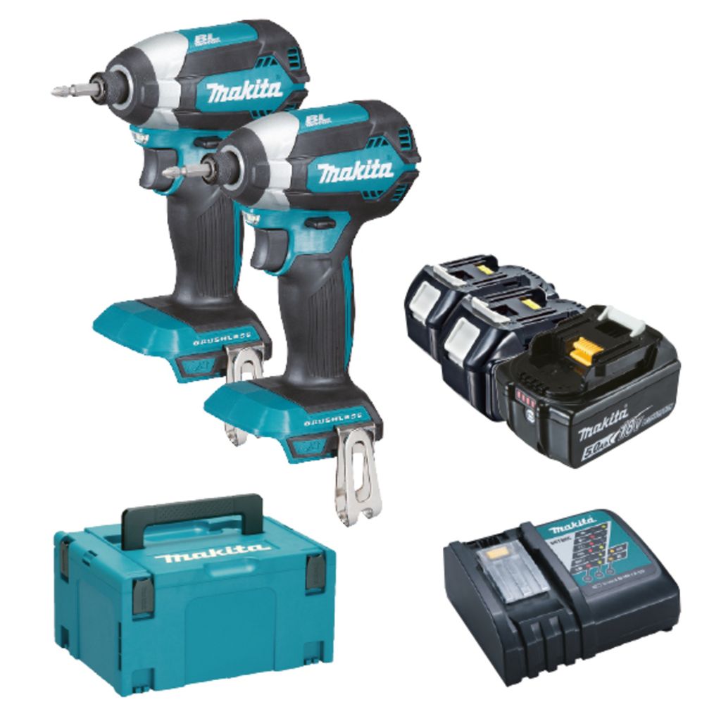 Makita Kit LXT 18V Kit 2 Schlagschrauber DTD153 3x5.0Ah Produktbild 
