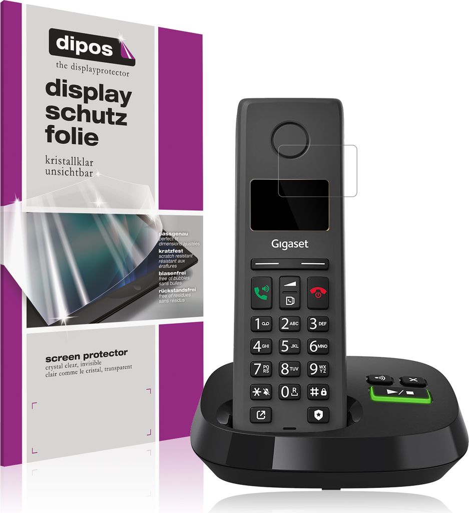 4x Schutzfolie für Gigaset Pure 220A klar Displayschutzfolie Folie Display Schutz dipos