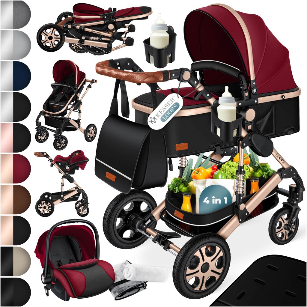 KESSER® Loops Kinderwagen 4 in 1 Kombikinderwagen Produktbild 