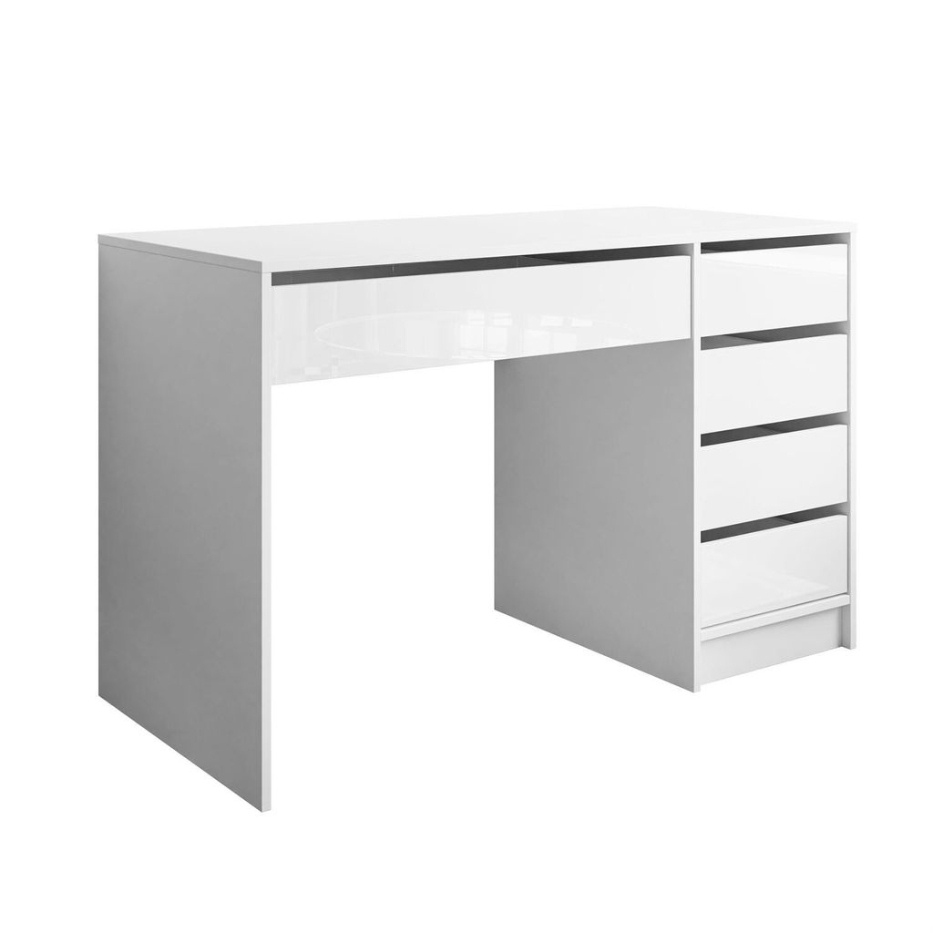 Schreibtisch MADA Weiß / Weiß hochglanz Produktbild 7