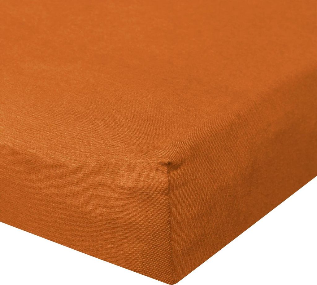 Bettwaren-Shop Jersey Spannbetttuch Ultra-Stretch 90x200 - 100x220 cm pfirsich